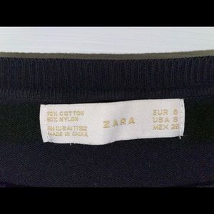 Zara black long sleeve top